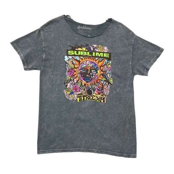 Sublime Tee Women's Size Medium Grey Hope To Freedom T-Shirt - Picture 1 of 9